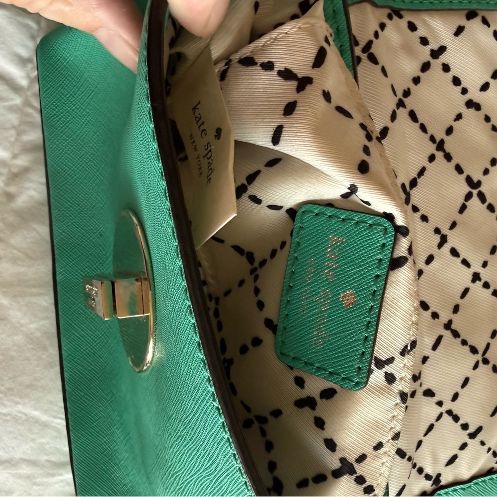 Kate Spade New York Teal Saffiano Leather Crossbody Wallet Clutch - Picture 4 of 11